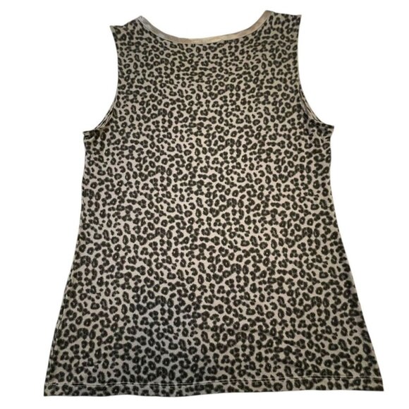 Banana Republic Women's Gray Animal Print Sleeveless Top SIZE-LARGE - Picture 2 of 5